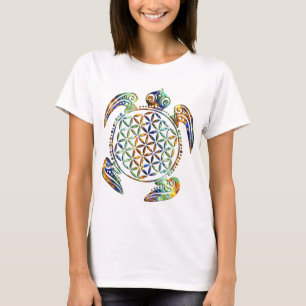 T-shirt Fleur de vie / Blume des Lebens - couleur tortue