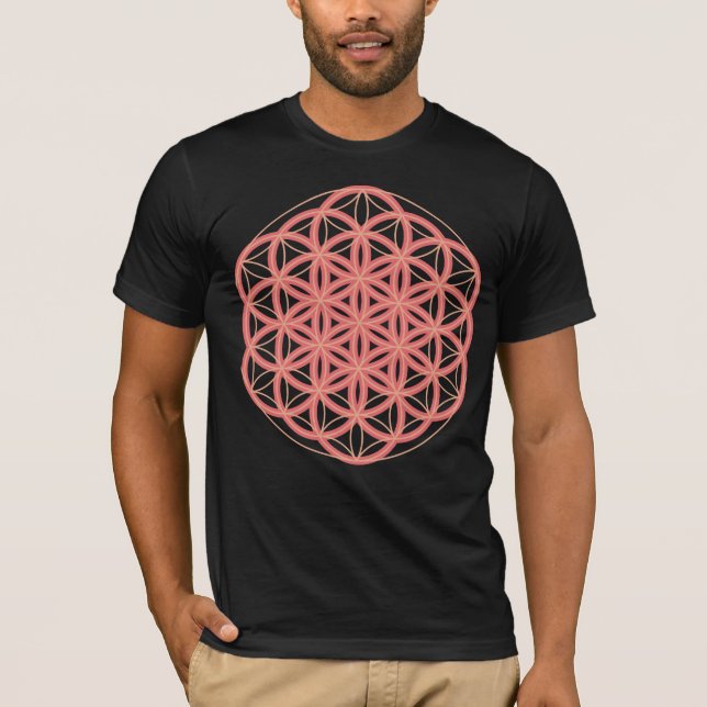 T-shirt fleur de vie de géométrie sacrée (Devant)