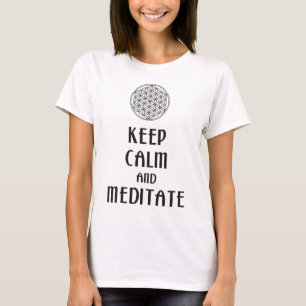 T-shirt Fleur de vie - GARDEZ CALME et MÉDITATE