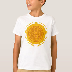 T-shirt Fleur de Vie - jaune ensoleillé