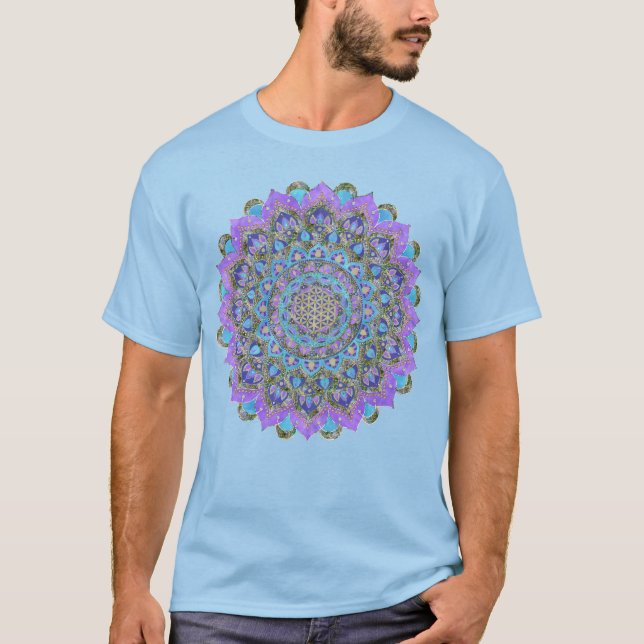 T-shirt Fleur De Vie - Mandala India Style 2 (Devant)