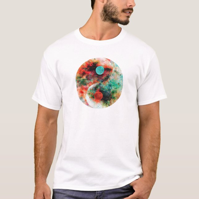 T-shirt Fleur de Yin Yang (Devant)