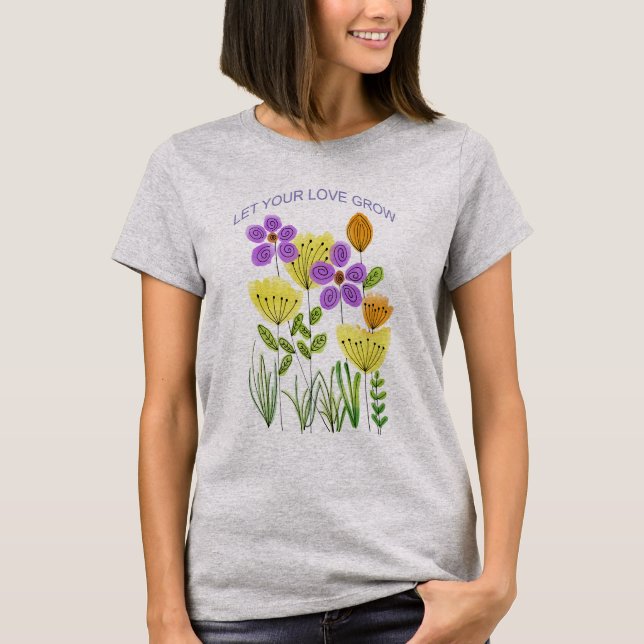 T-shirt Fleur des tulipes printanières (Devant)