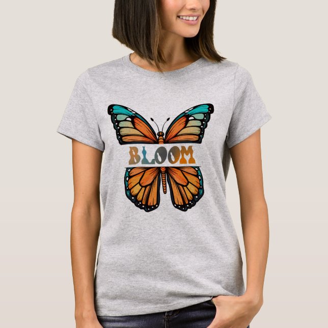 T-shirt Fleur - Design papillon (Devant)