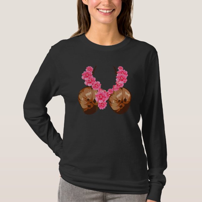 T-shirt Fleur d'Halloween Cool de la barre de noix de coco (Devant)