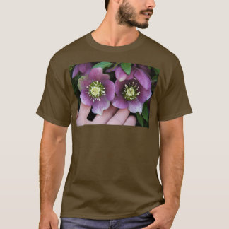 T-shirt Fleur d'hellebore noir plante 3