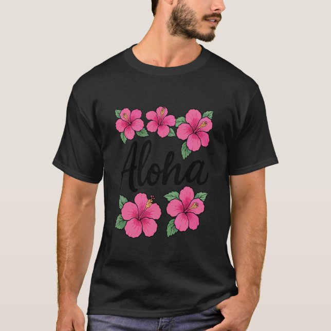 T-shirt Fleur d'Hibiscus Aloha (Devant)