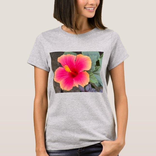 T-shirt Fleur d'Hibiscus Aloha (Devant)