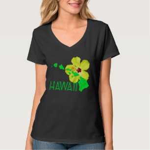 T-shirt Fleur d'Hibiscus de l'Île d'Hawaï