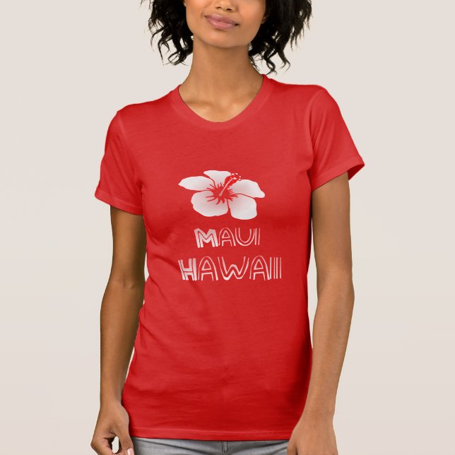T-shirt Fleur d'Hibiscus de Maui Hawaii (Devant)