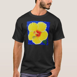 T-shirt Fleur d'Hibiscus jaune