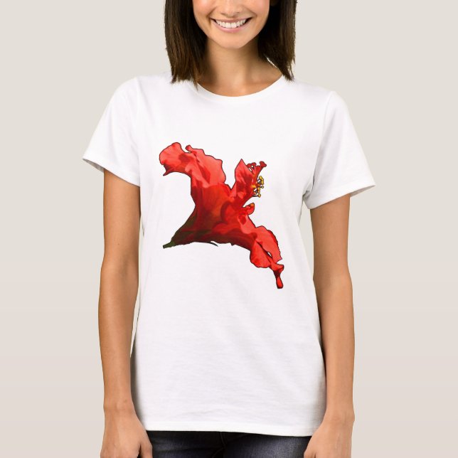 T-shirt Fleur d'Hibiscus Vibrante (Devant)