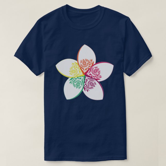 T-shirt fleur d'île (Design devant)