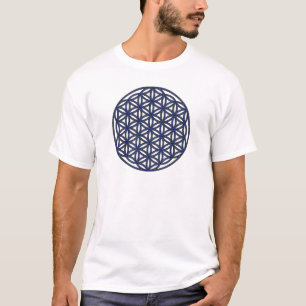 T-shirt Fleur d'indigo simple de la vie