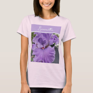 T-shirt Fleur d'Iris Fleurs Violet Lavande Lilas Floral