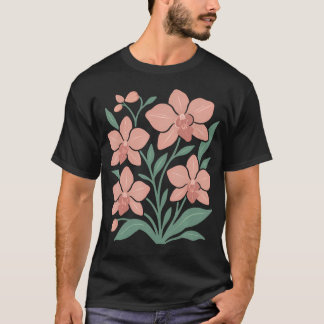T-shirt Fleur d'Orchidée Bohème Botanique Jardinier Jardin
