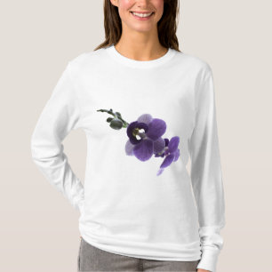 T-shirt Fleur d'orchidées violettes.