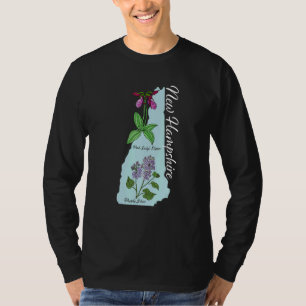 T-shirt Fleur du New Hampshire Lilac violet & Lady's rose