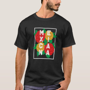 T-shirt Fleur du patrimoine mexicain Traditionnel Culturel