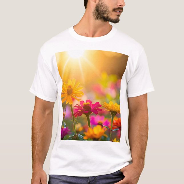 T-shirt Fleur éclairée par le soleil  (Devant)
