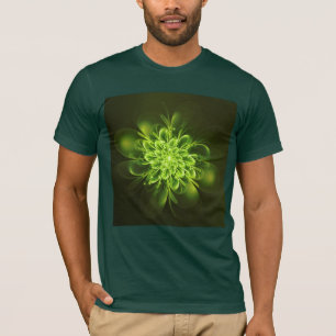 T-shirt Fleur éclatante Fractée Vert