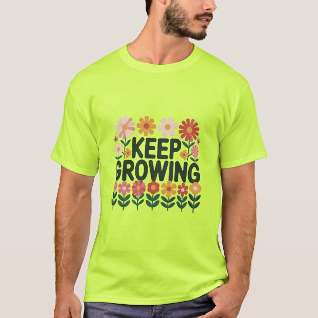 T-shirt Fleur en Croissance Continue (Devant)