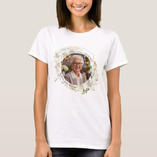 T-shirt Fleur En Souvenir Mémorial Funéraire Garde-Mémoire