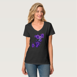 T-shirt Fleur enchantée - Crâne floral mystique