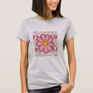 T-Shirt Fleur Esthétique Rétro.