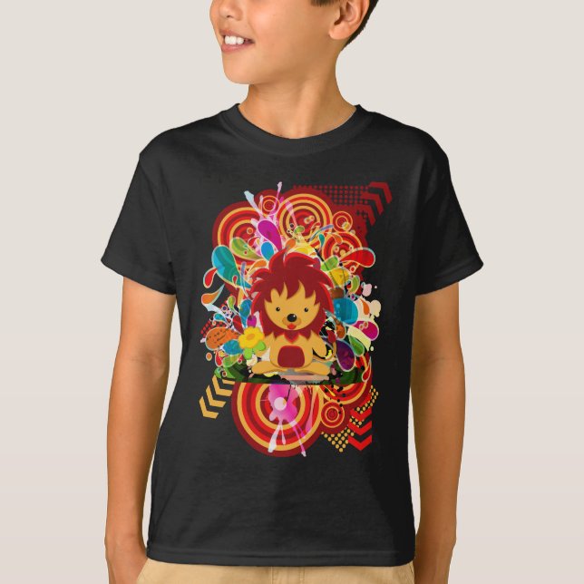 T-shirt Fleur et lion (Devant)