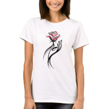 Fleur et Main Art Linéaire
