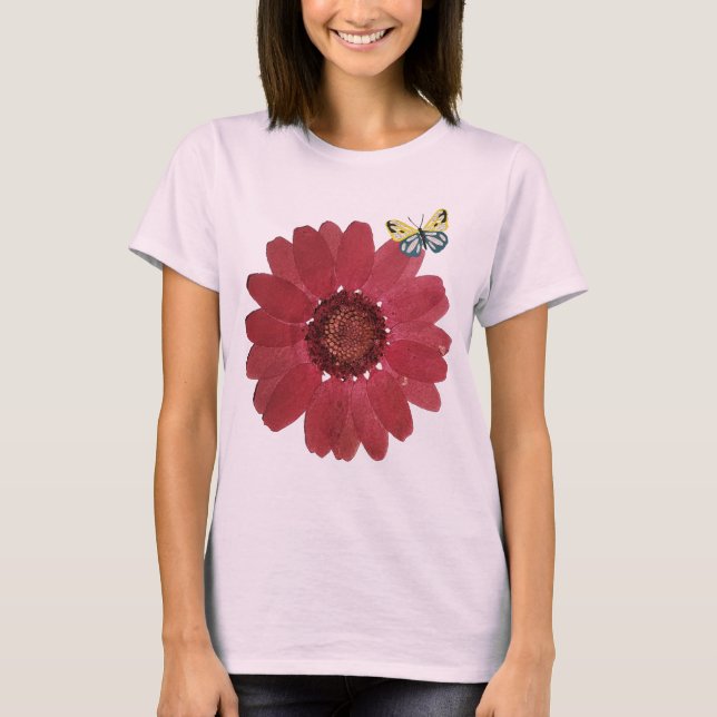 T-shirt Fleur et papillon (Devant)