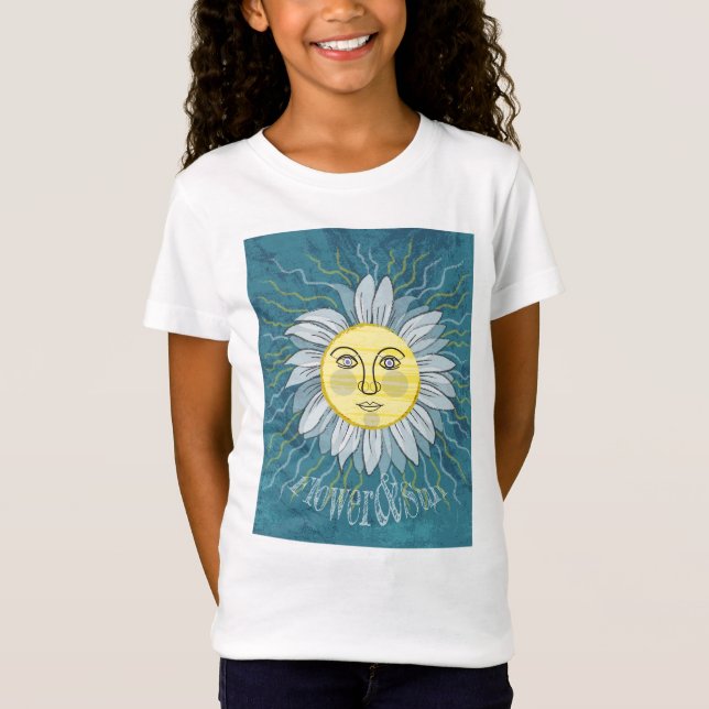 T-Shirt Fleur et soleil - Nature (Devant)