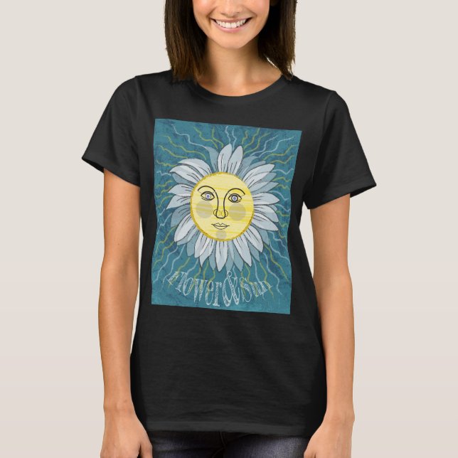 T-shirt Fleur et soleil - Nature (Devant)