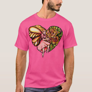 T-shirt Fleur Fairy Garden Coeur