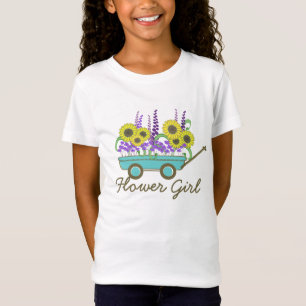 T-Shirt Fleur fille Wagon de fleurs