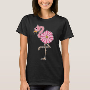 T-shirt Fleur Flamant rose