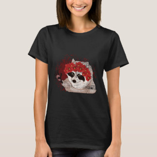 T-shirt Fleur Fleur Forêt Animal Trash Panda Floral Ra
