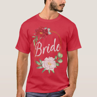 T-shirt Fleur Fleur Mariage Mariage Femmes Floral Brid