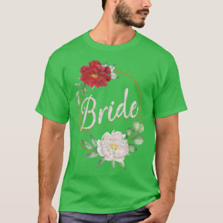 T-shirt Fleur Fleur Mariage Mariage Femmes Floral Brid