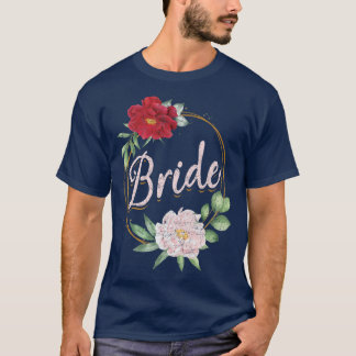T-shirt Fleur Fleur Mariage Mariage Femmes Floral Brid
