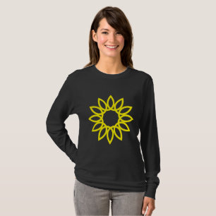 T-shirt Fleur géométrique 01 - Jaune