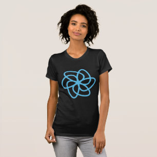 T-shirt Fleur géométrique 04 - bleu ciel