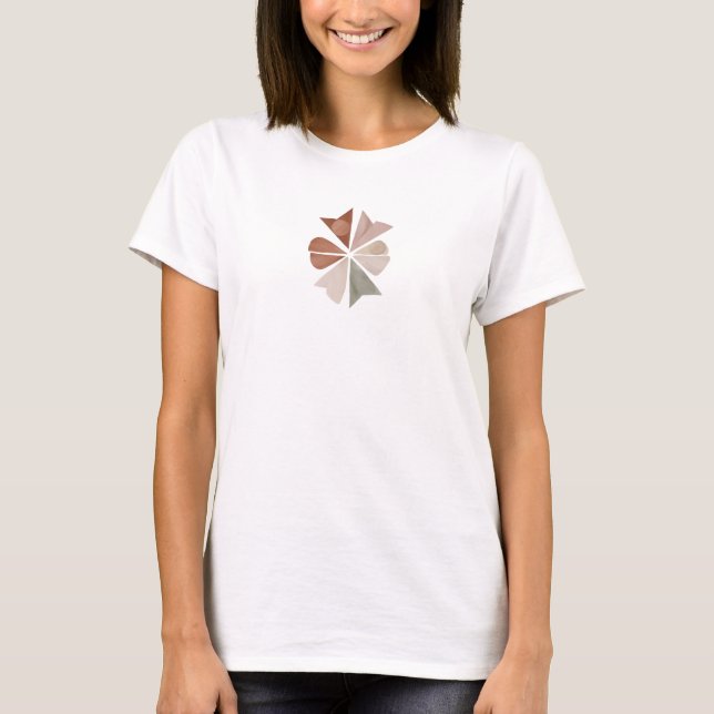 T-shirt Fleur géométrique minimaliste (Devant)