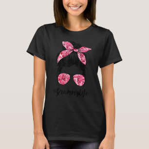 T-shirt Fleur Grammy Vie Chignon Méché Cheveux Lunettes Ro