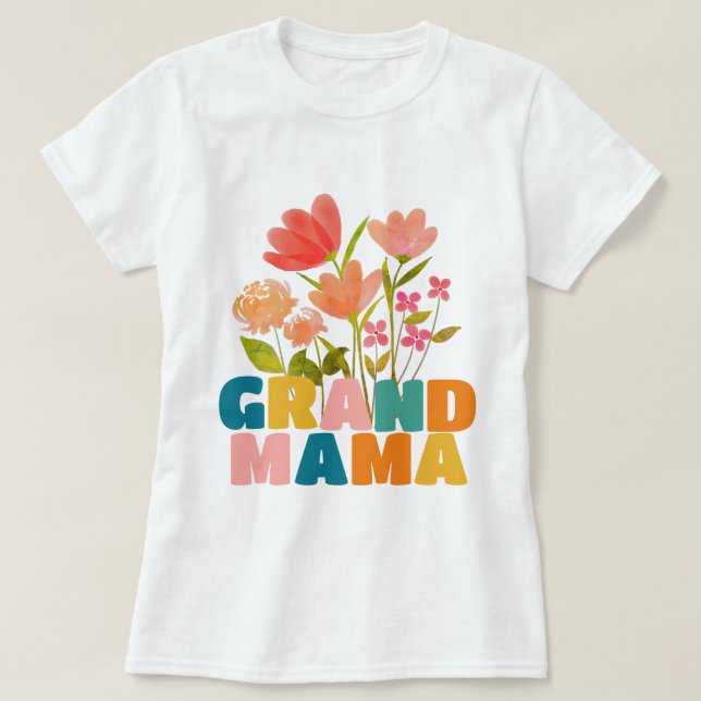 T-shirt Fleur Grand Mama (Design devant)