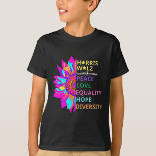 T-shirt Fleur Harris Wheimer 2024 Peace Love Equality Hop