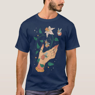 T-shirt Fleur Imaginaire Natur Cottagecore Fée Belle A
