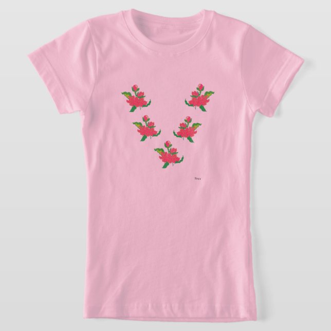 T-shirt : Fleur japonaise (Poser)