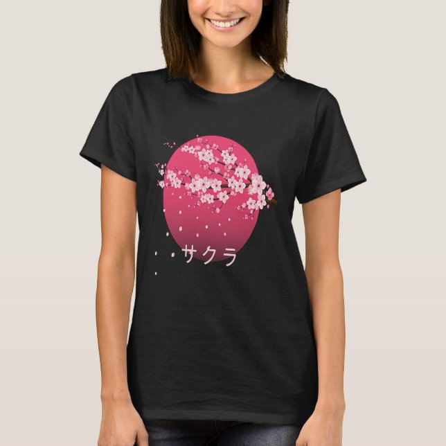 T-shirt Fleur japonaise de fleurs de cerisier Sakura Tree  (Devant)